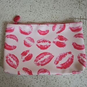 ipsy Pink Lip Print Cosmetic Bag